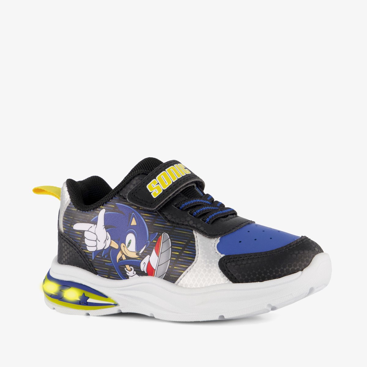 Sonic jongens sneakers zwart met lichtjes - Maat 26