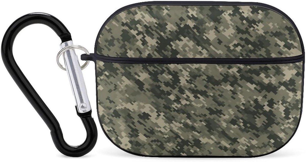 Hoesje voor AirPods Pro - Beschermhoes Oortjes - Bescherming Koptelefoon - Schokbestendig Militair Hout