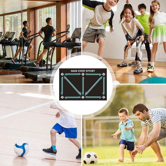 Voetbal Trainingsmat - Voetstap Mat - Voetbalvaardigheden Verbeteren - Anti-Skid Ontwerp - 60x7.5x7.5 cm - Groen — afbeelding 2