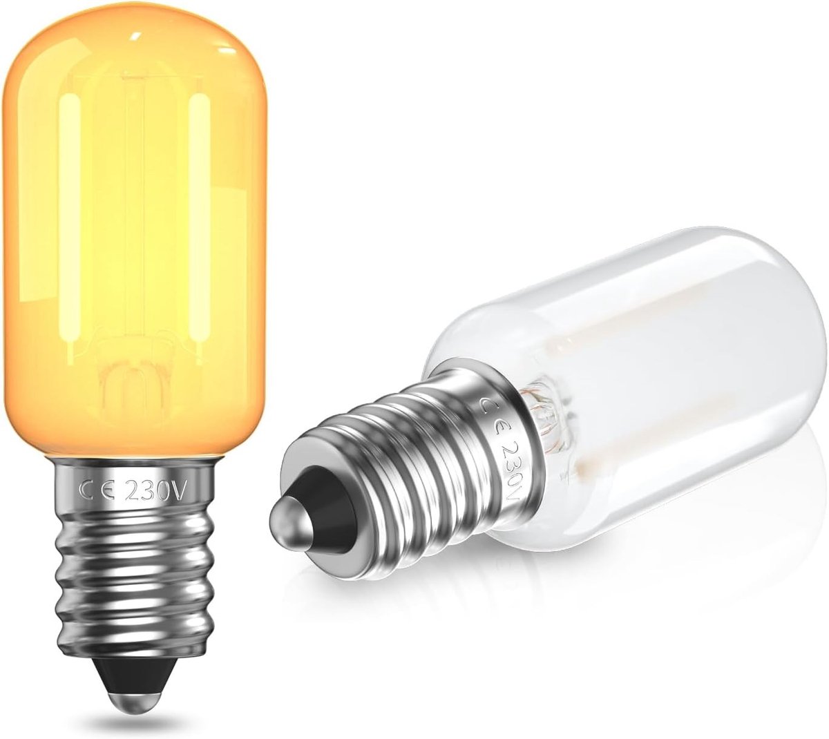 LED-lamp - Warmwit - 22 x 58.5 mm - Energiebesparende E14 Mini-gloeilamp - Voor Nachttafels en Zoutlampen