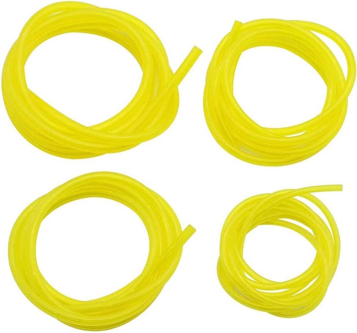 Brandstofslang Set - Brandstofleiding PVC - Motoronderhoud Tuin - Corrosiebestendig PVC - 4 stuks 1m - Geel