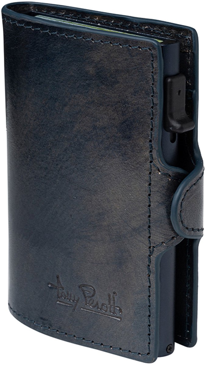 Tony Perotti Van Gogh Dames & Heren Pasjeshouder - Leer - rfid - Blauw