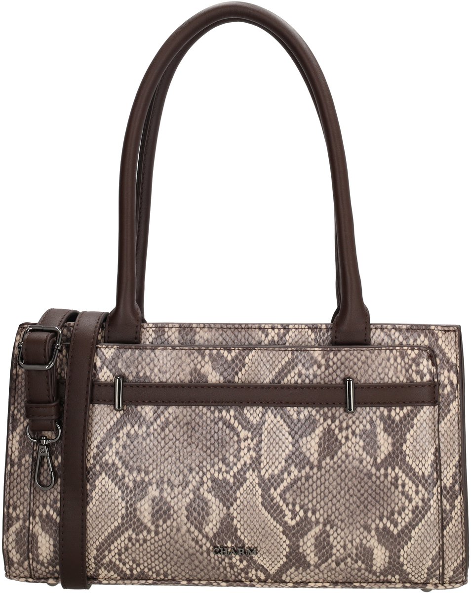 Charm London Sahara Schoudertas - Donkerbruin