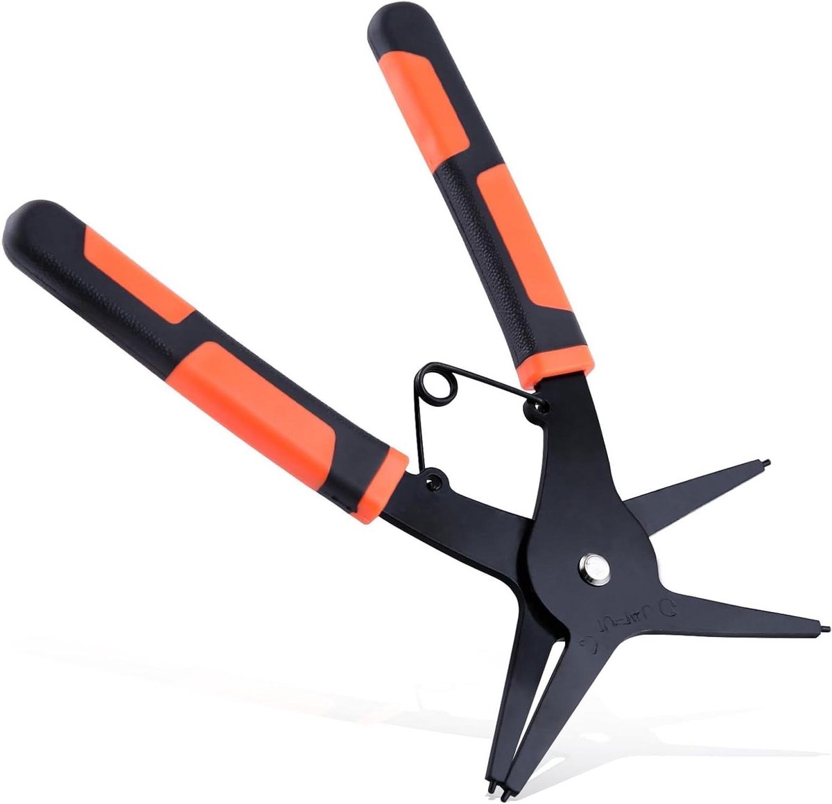 Borgveertang 2-in-1 - Circlip Tang - Borgringen Plaatsen - Interne Externe Functionaliteit - 10-140mm - Oranje Zwart