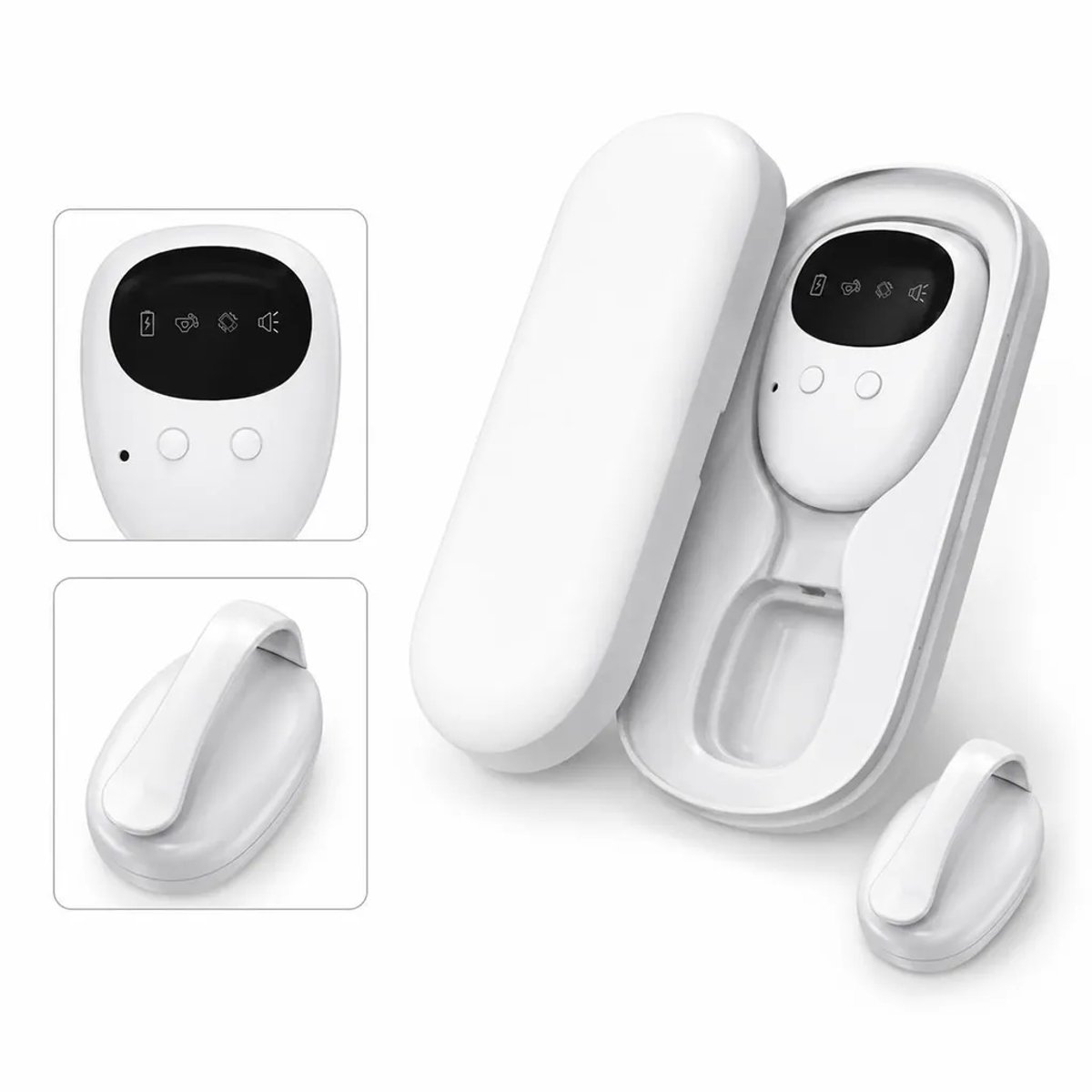 Draadloos bedplasalarm, reactietijd vochtigheidssensor ≤3 seconden, effectief bereik 30 Geschikt voorer, 3 alarmstanden, oplaadbaar via USB, Geschikt voor kinderen en verzorgers.