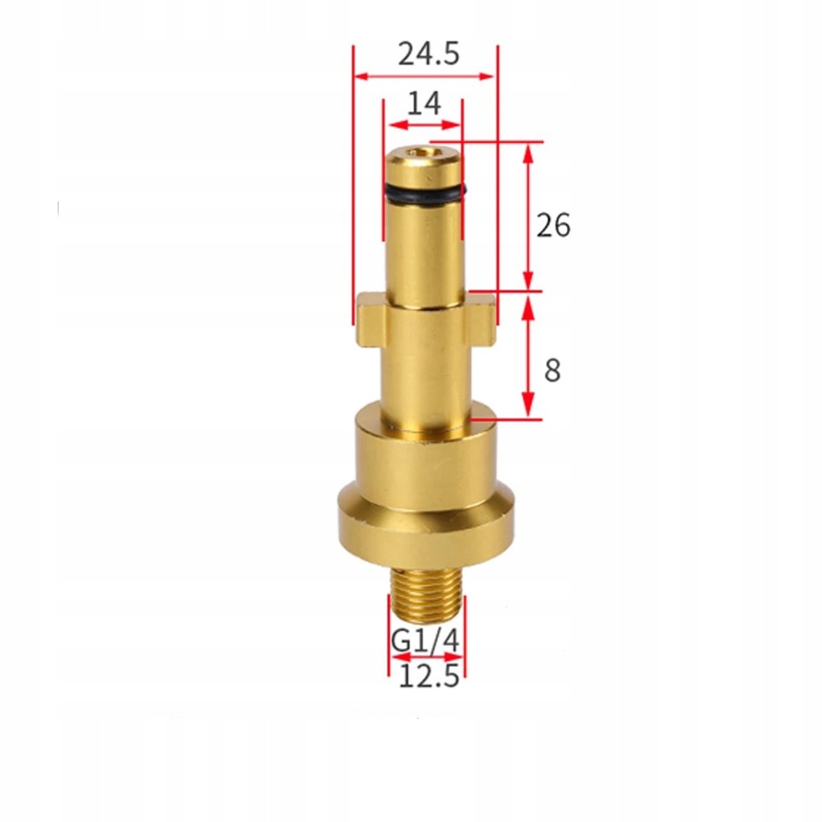Rosfix Adapter Vervanging - Buitendraad 1/4'' Aluminium - 160 bar, 60°C - Geschikt voor Nilfisk, Stihl