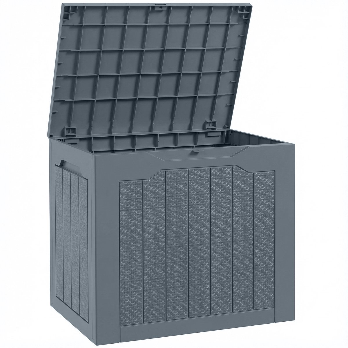 Tuinbox - Opbergbox - 97 liter - met verzonken handgreep - waterdichte - 56 x 41 x 50cm - lichtgrijs