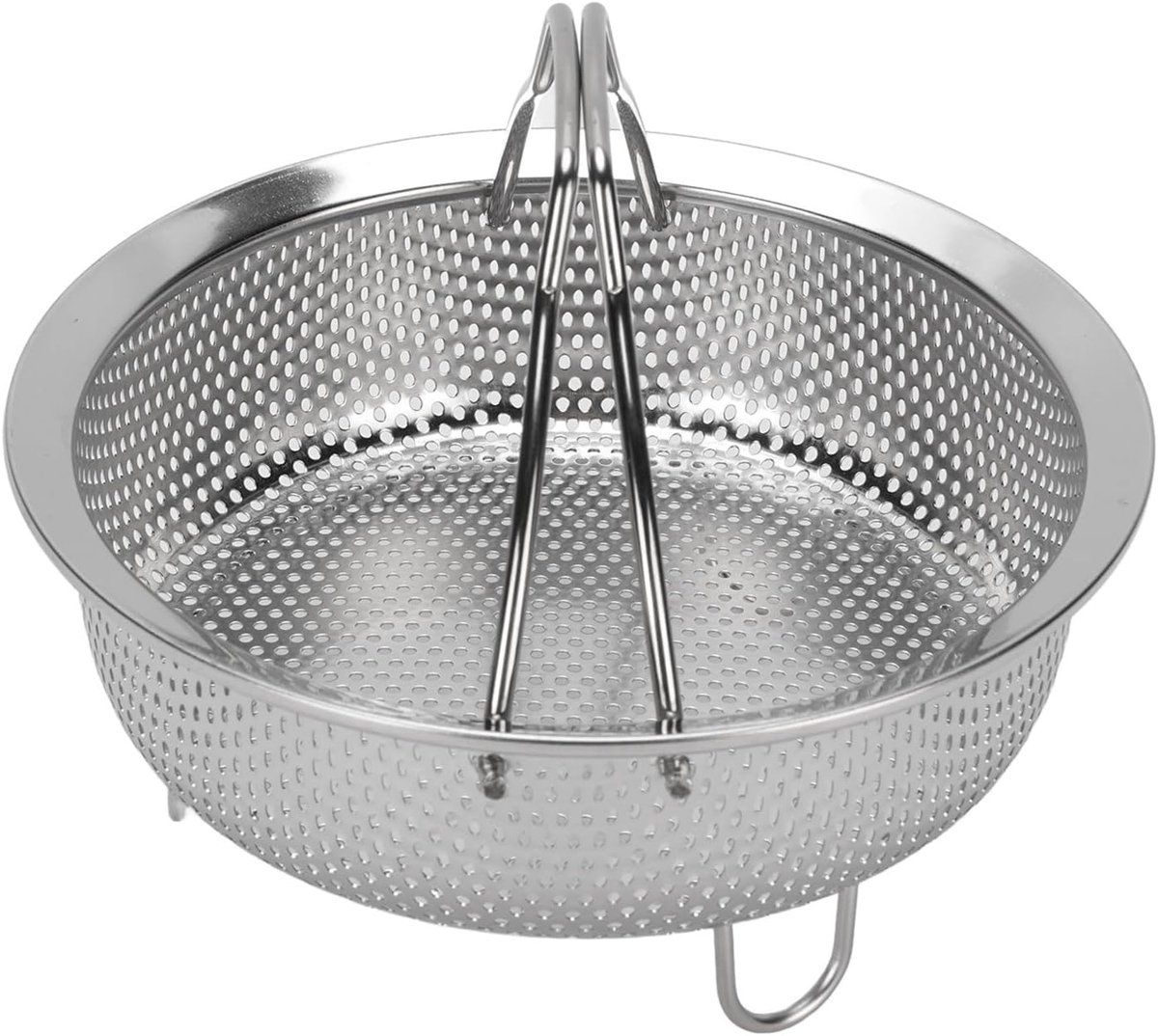 Stoommandje van RVS met Vouwhandvat voor Efficiënt Koken in Beperkte Keukenruimtes voor Individuen en Stellen