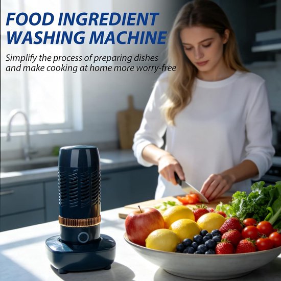 Pesticiden Reiniger - USB Oplaadbaar - Draagbare Groente en Fruitreiniger - Draadloos Groentewasser - Produce purifier - Groentereiniger - Verwijder Moeiteloos Bacteriën & Pesticiden - voor Het Reinigen van Fruit, Groenten en Vlees - 1200mAh — afbeelding 4