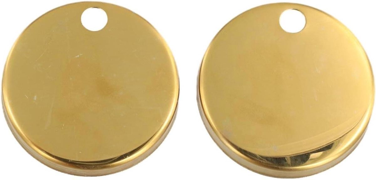 Toiletbril Scharnierhoezen - Toiletzitting Bevestiging - Badkamer Decoratie - Roestvrij Staal - 60 mm - Goud