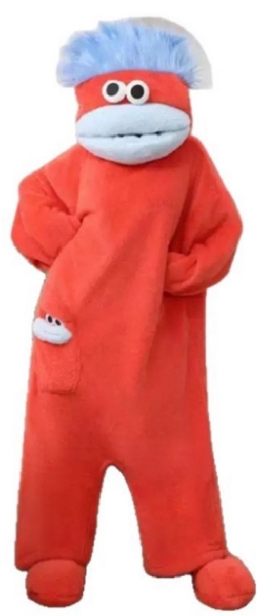 Kraftverdia® Silly Onesie Rood pluche monsteronesie pyjama's, gezellige full-body slaapkleding met zachte stof, lange mouwen, schattig cartoondesign