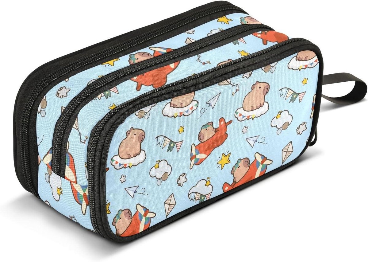 Etui Grote Capaciteit - Potlood Pouch Pennenhouder - School Organisatie - Drie Vakken Ontwerp