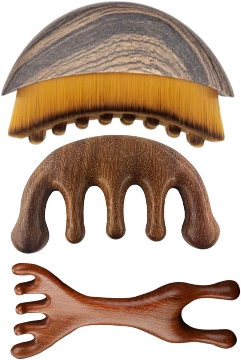 Lymfedrainage Gezichtsborstel Set met 3 Stukken voor Kaken en Gezichtsmassage, Perfect voor Huidverzorging en Sculpting