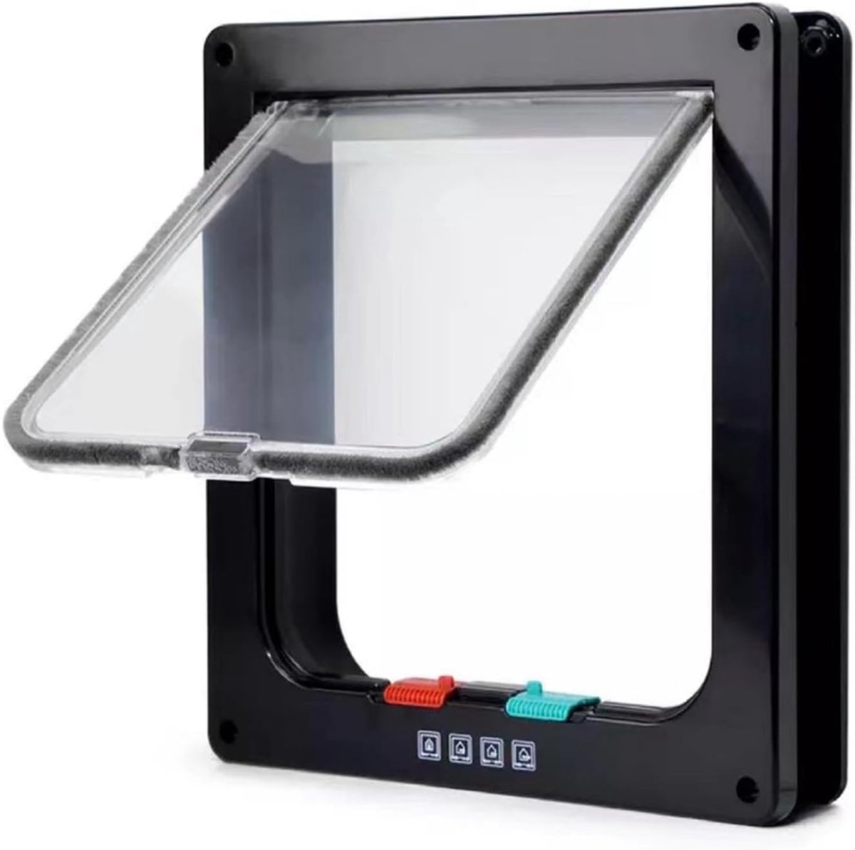 Allvia® Kattenluik Met Magneet - Kattenluik Met Microchip - Kattenluik Met Chip - Zwart - 19cm × 5cm × 20cm