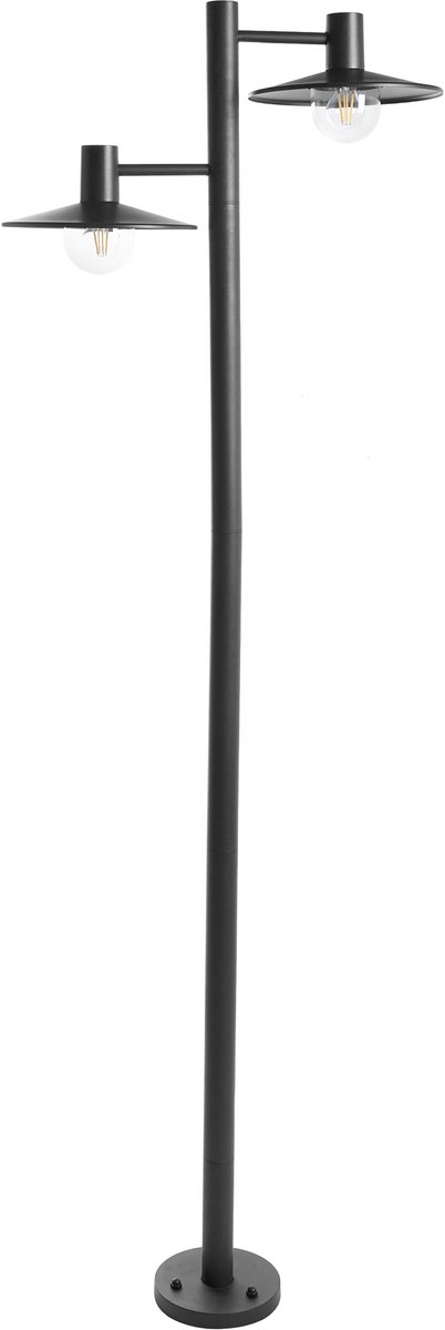 BARALIA - Tuinlaarnpaal - Zwart - Aluminium