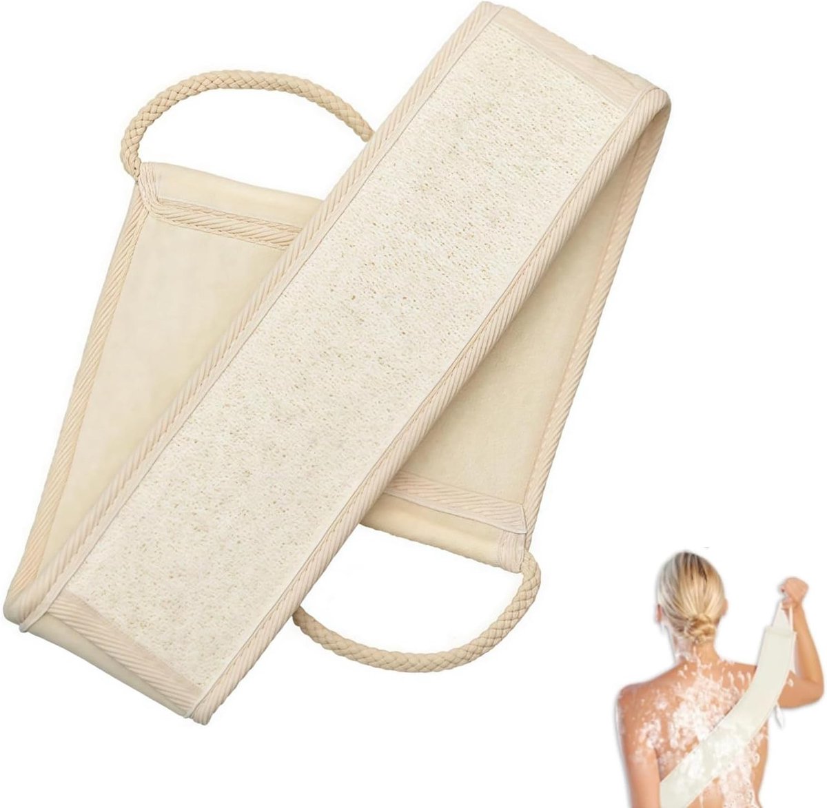 Natuurlijke Luffa Spons voor Peeling en Scrubben, Ideaal voor Douche en Badkamer, Geschikt voor Mannen en Vrouwen