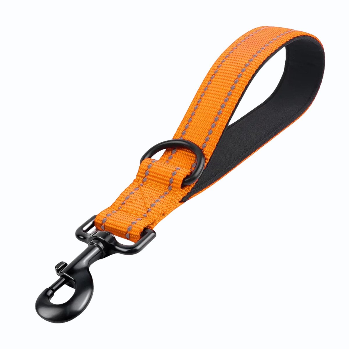 Korte hondenriem 30 cm - reflecterend nylon - metalen clip - comfortabel voor middelgrote en grote honden - ShopVlot