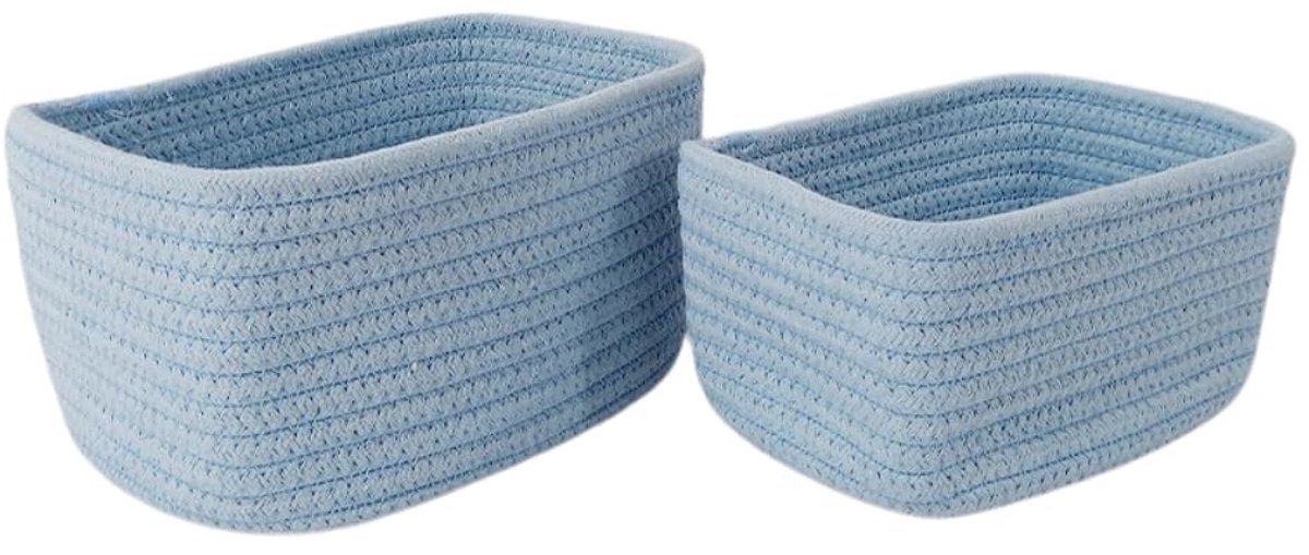 Opvouwbare opbergmand S - handgeweven katoen - organizer voor badkamer - stijlvolle oplossing voor rommel - ShopVlot