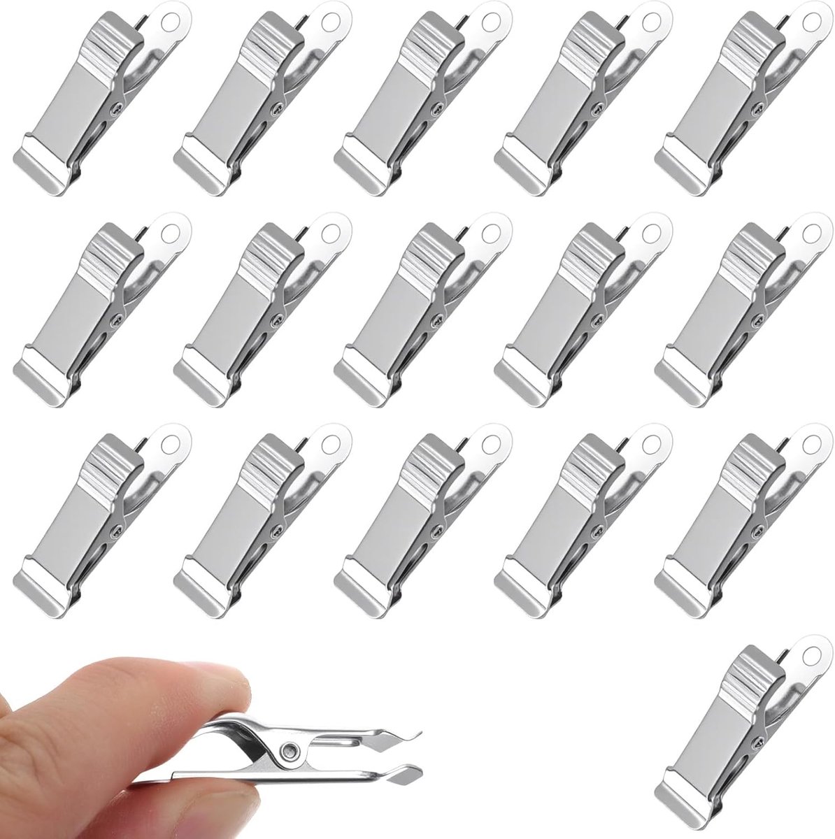 Metalen klemmen 1,3 cm - zilveren krokodillenklemmen - antislip - ideaal voor knutselwerk - ShopVlot