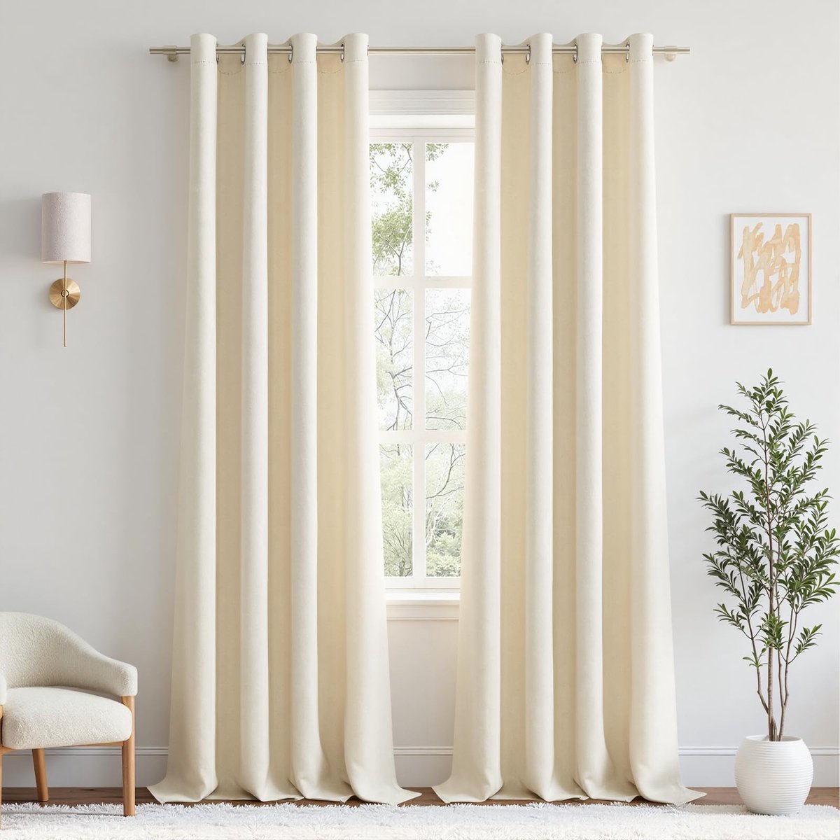 Thermo-verduisteringsgordijnen 140 x 245 cm - modern design - warmte-isolerend - ideaal voor slaapkamer en woonkamer - ShopVlot