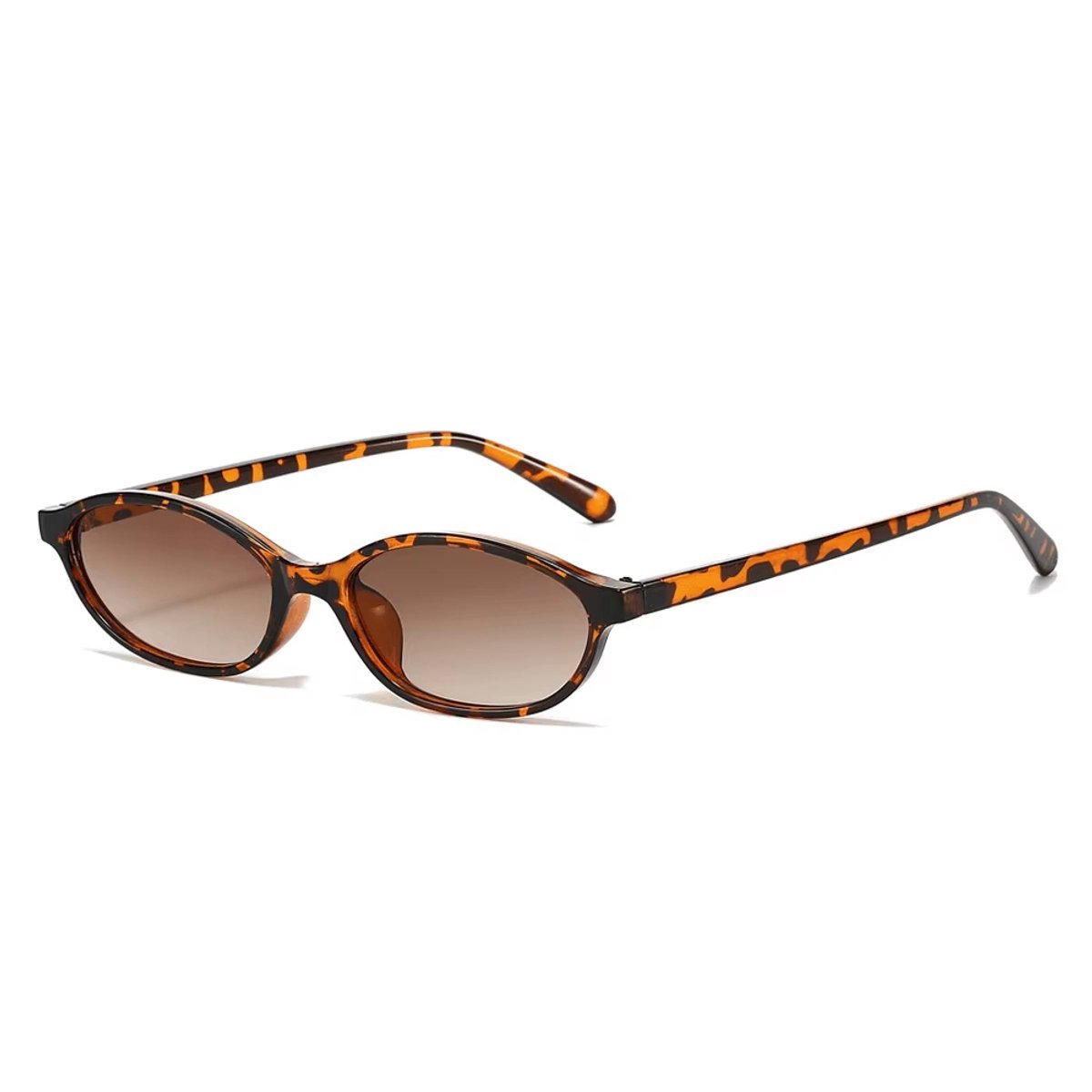 Casalora Cat Eye Zonnebril Dames – Retro Ovale Smalle Zonnebril – Trendy Vintage Zonnebril met UV400 Zonbescherming – Mode Zonnebril voor Dames