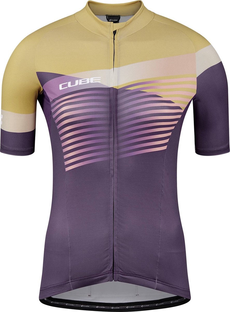 CUBE Fietsshirt TEAMLINE WS JERSEY S/S VIOLET/SAND XL (42)