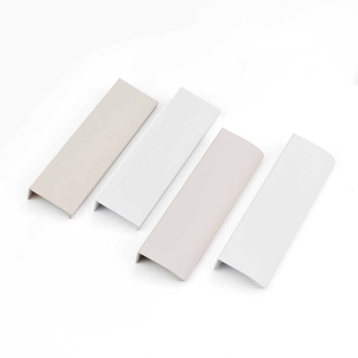 4 stuks vingerrand trekt, verborgen kasthandvat aluminiumlegering verborgen liptrek moderne stijl ladehandgrepen voor kasten laden kaptafels deuren, 136 mm