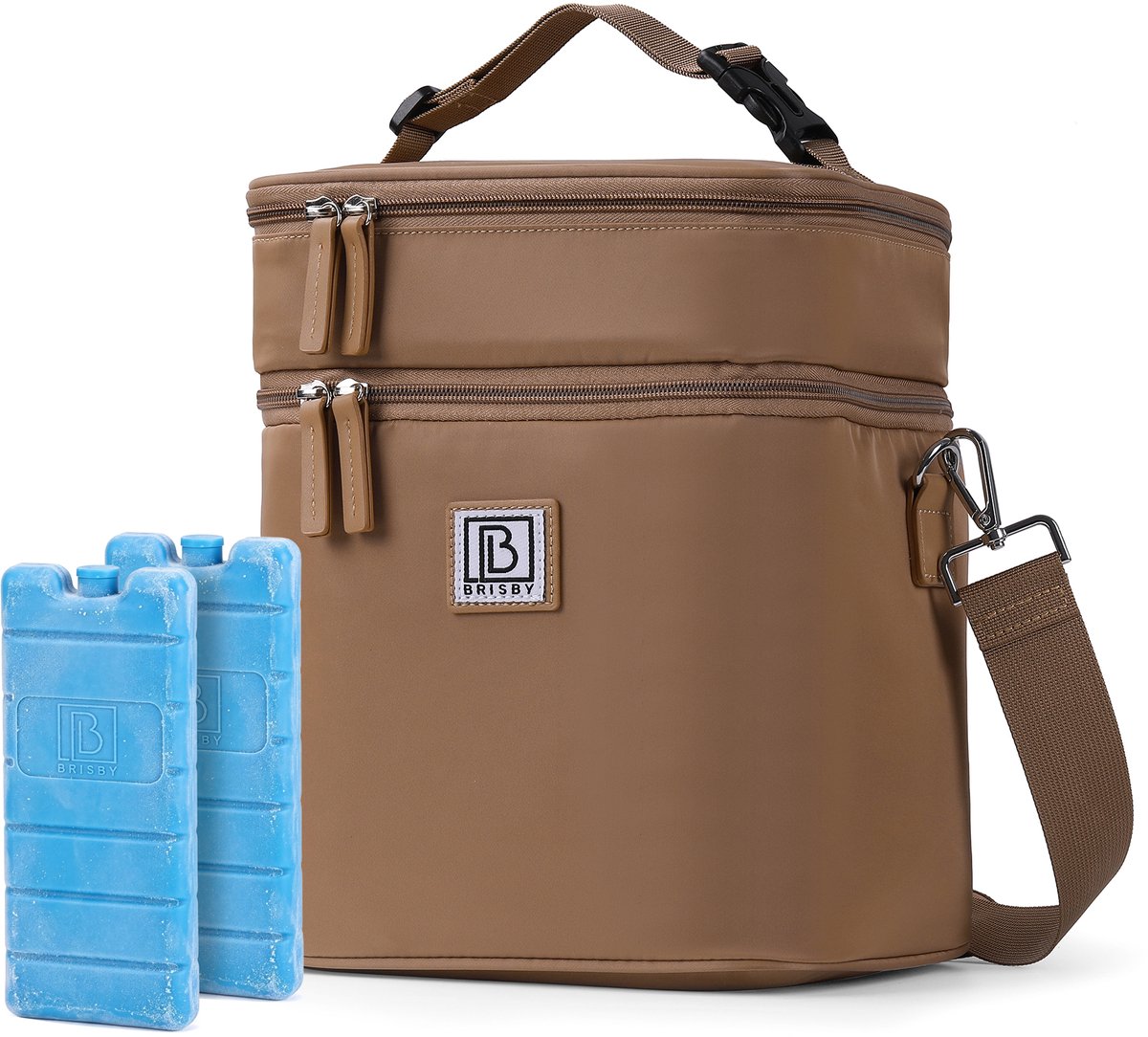 Brisby Koeltas 12 Liter – Lunchtas voor Werk & Onderweg – 2 Geïsoleerde Vakken – Inclusief 2 Koelelementen – Tot 10 Uur Koel - True Terracotta