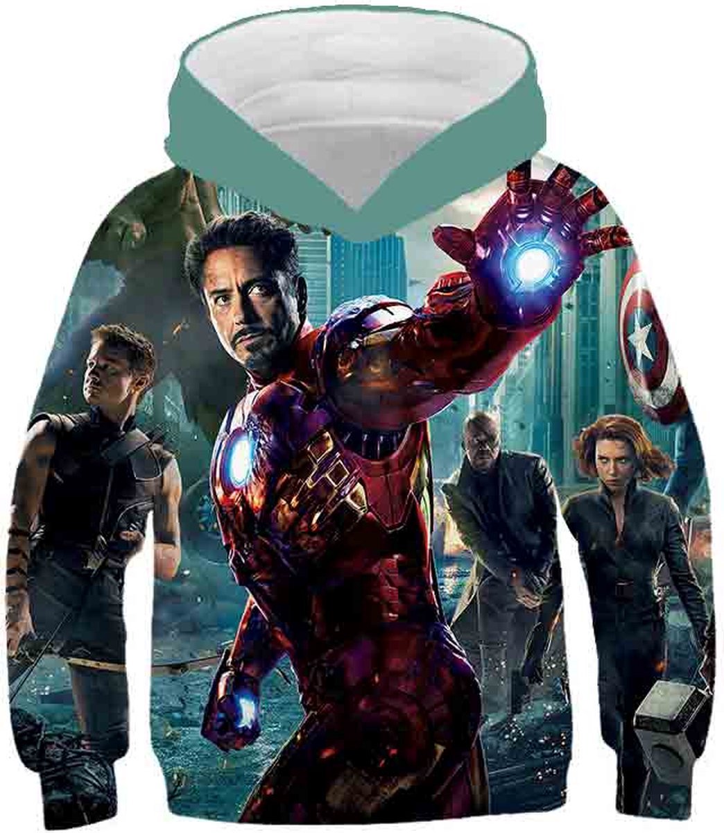 Hoodie Avengers - Iron Man - sweater - trui - outdoortrui - 12/13 jaar