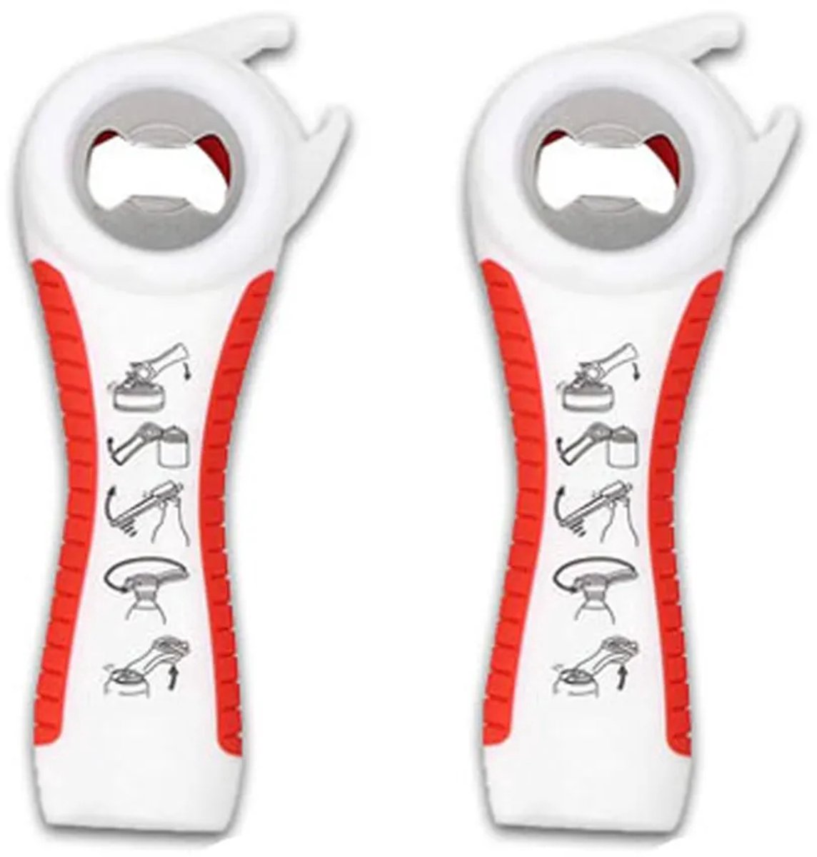 Inmaakpan en flesopener, 2-in-1 multifunctionele inmaakpan, ergonomisch ontwerp, multifunctionele keukengereedschapset.