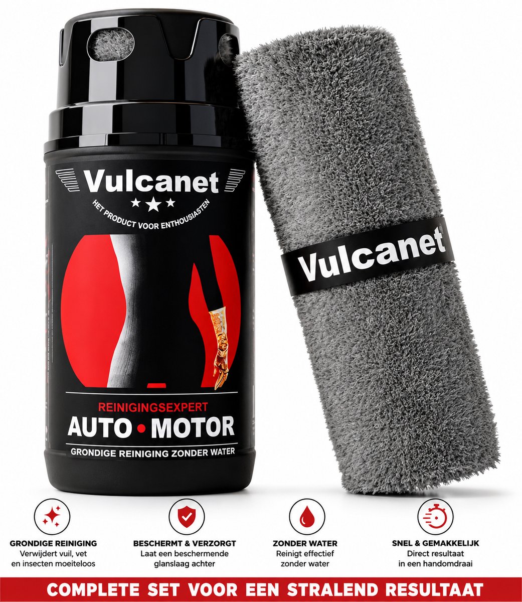 Vulcanet wassen zonder water