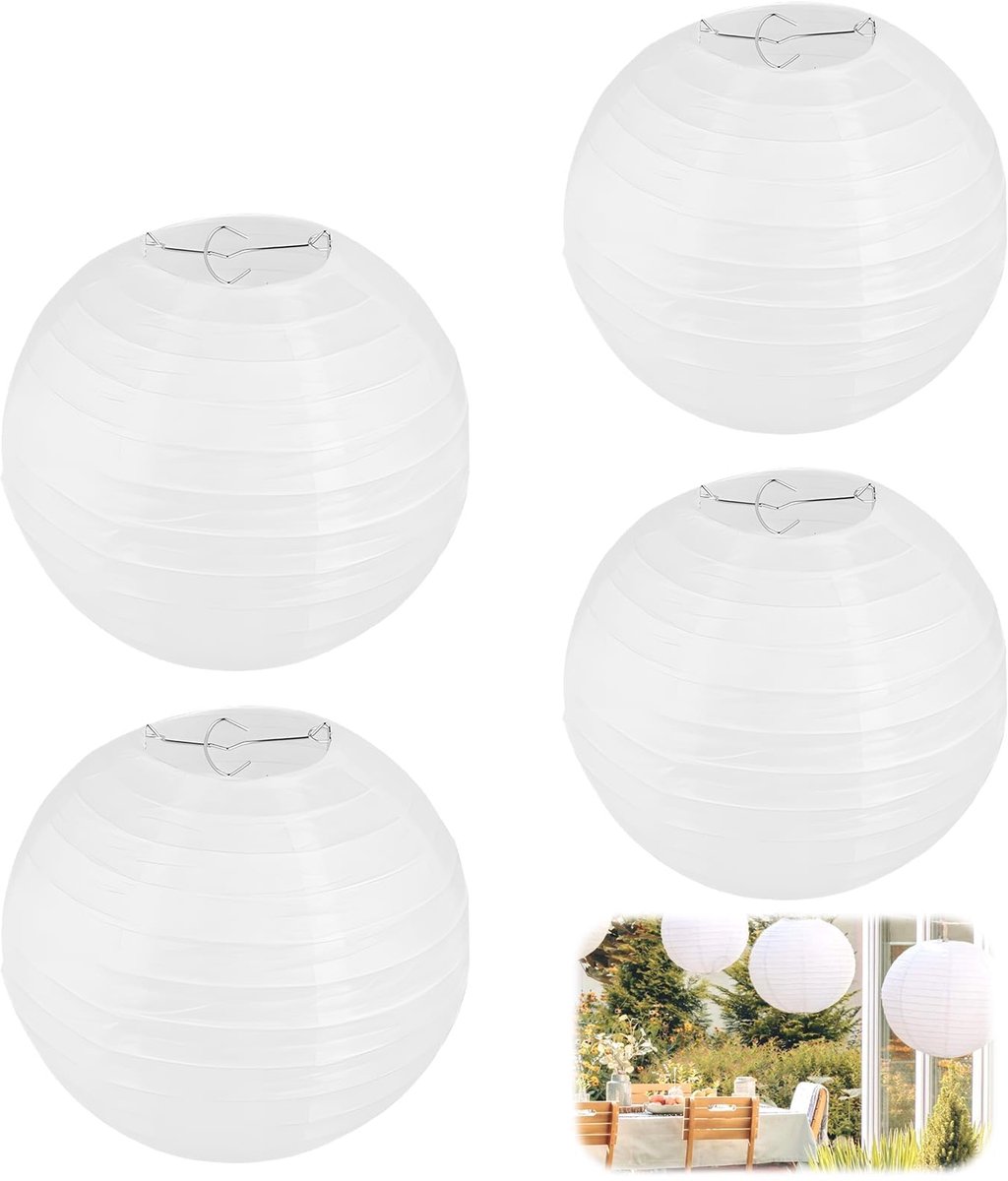 Lampions wit 20 cm - decoratieve lampions - creatief voor DIY-projecten - sfeervolle aankleding voor feesten - ShopVlot