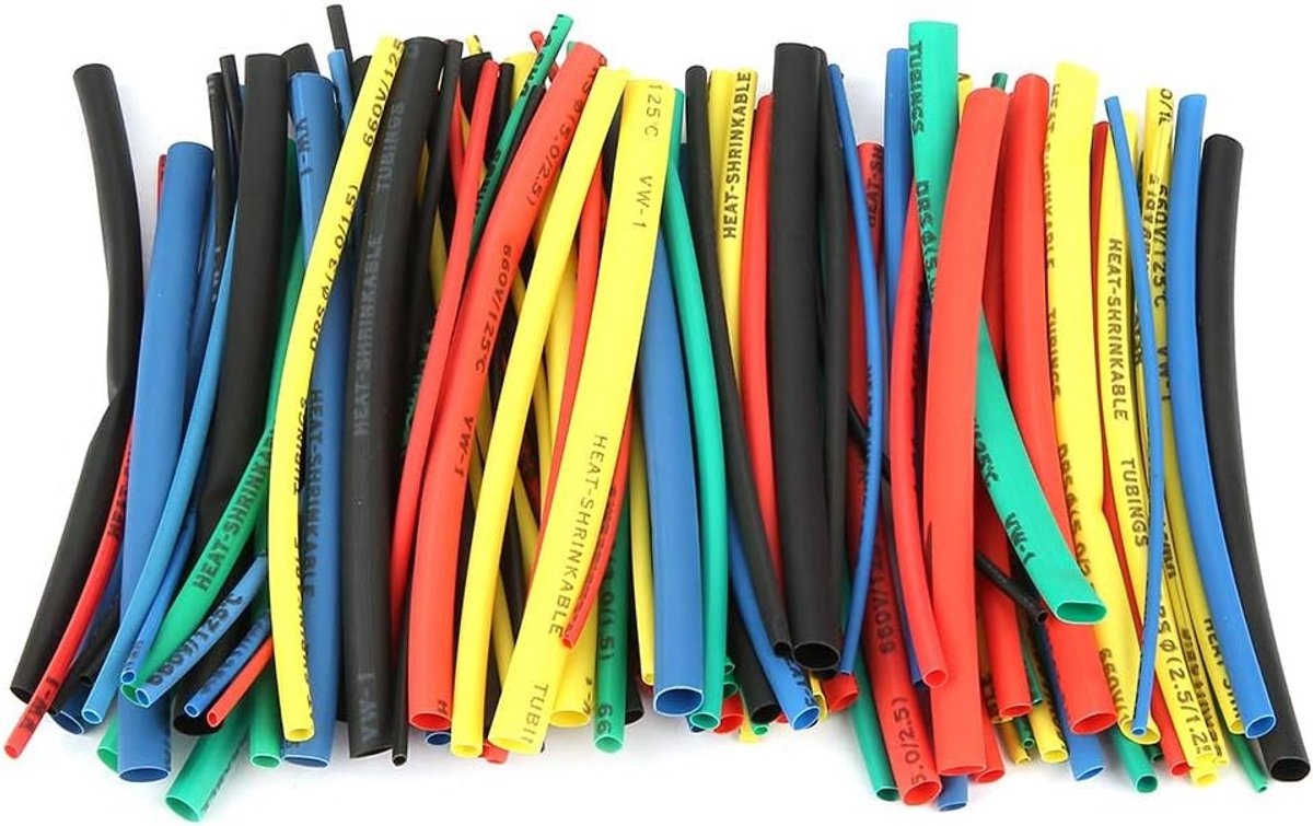 XLPE Krimpkous Set van 100 Stuks voor Elektrische Kabels - Isolatie, Bescherming en Reparatie in 5 Kleuren en 5 Maten van 100mm