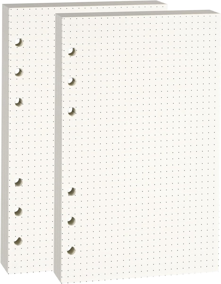 A6 Losse Bladen Papier met 6 Gaten (2 Pakketten, 80 Vellen Elk, 100gsm Beige) - Perfect voor Notities, Kantoorwerk, Dagboek en Creatieve Projecten - Geschikt voor A6 6 Ringmap, Dubbelzijdig Gebruik