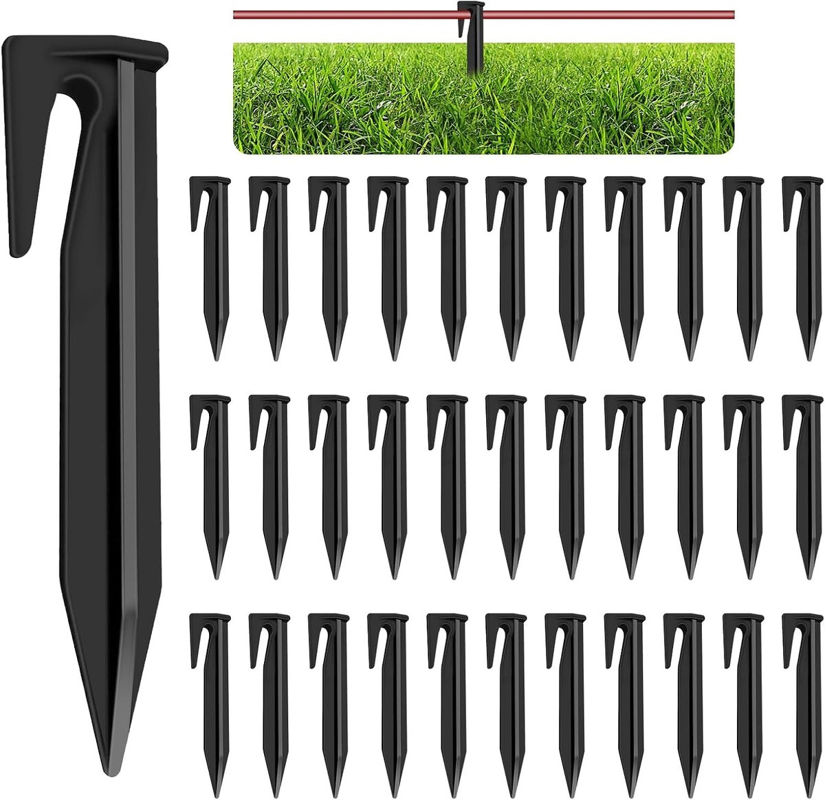 150 Stuks Kabelbevestigingspinnen voor Robotmaaiers, Grondpinnen voor Tuinonderhoud en Kabelaccessoires voor Tuinindeling