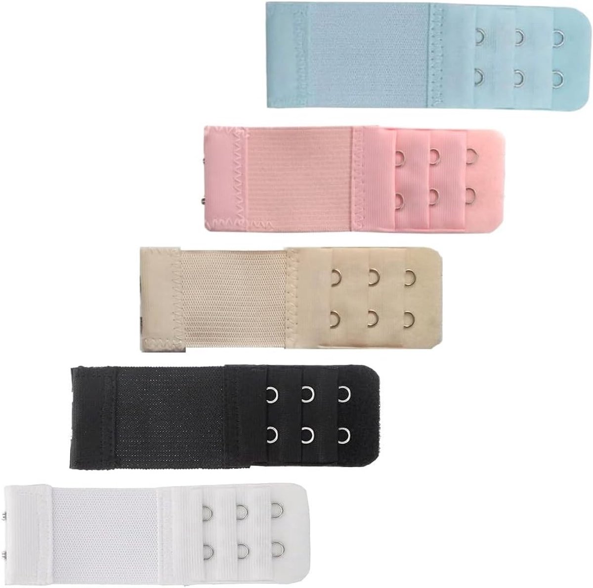 Set van 5 BH-extensies voor dames met 3 haken en 3 rijen, verlengband voor comfortabele pasvorm en zwangerschapsaccessoires