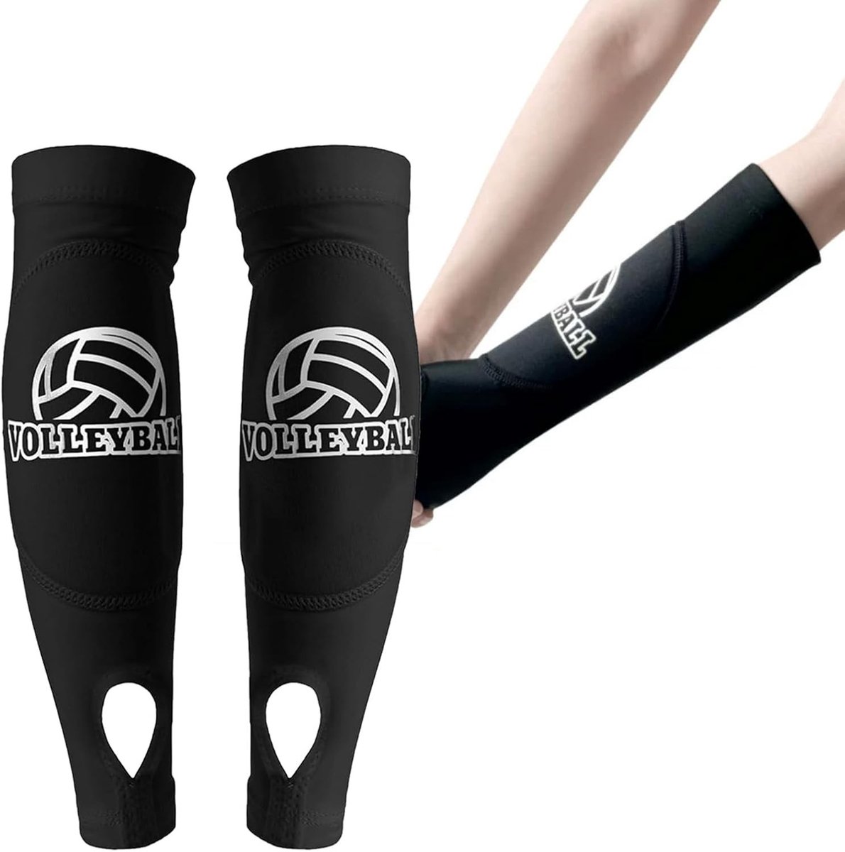 Volleyball Arm Guards met Antislip Pads en Duimopening - Bescherming voor de Onderarmen, Ideaal voor Training en Wedstrijden