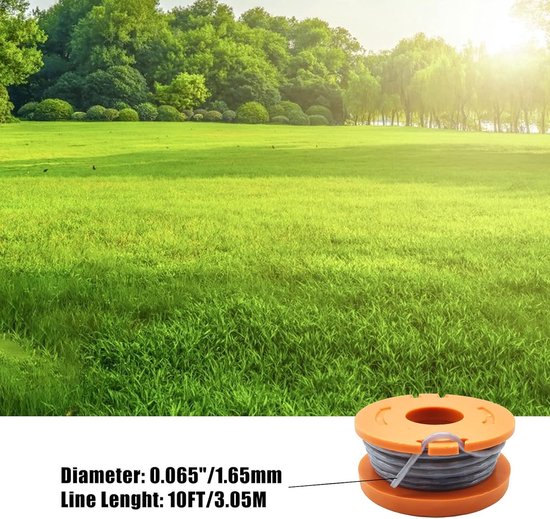 Compatibele Strimmer Spoel voor Mac Allister MGTP18Li, 1.65mm Automatische Voeding, 4 Stuks Trimmerlijn voor Tuinonderhoud — afbeelding 2