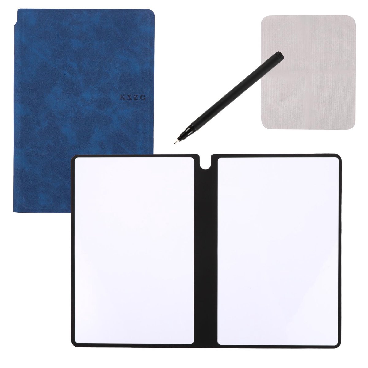 Draagbaar A5 droog uitwisbaar notitieboek - 24 x 16,5 cm - herbruikbaar whiteboard notitieboek - ShopVlot