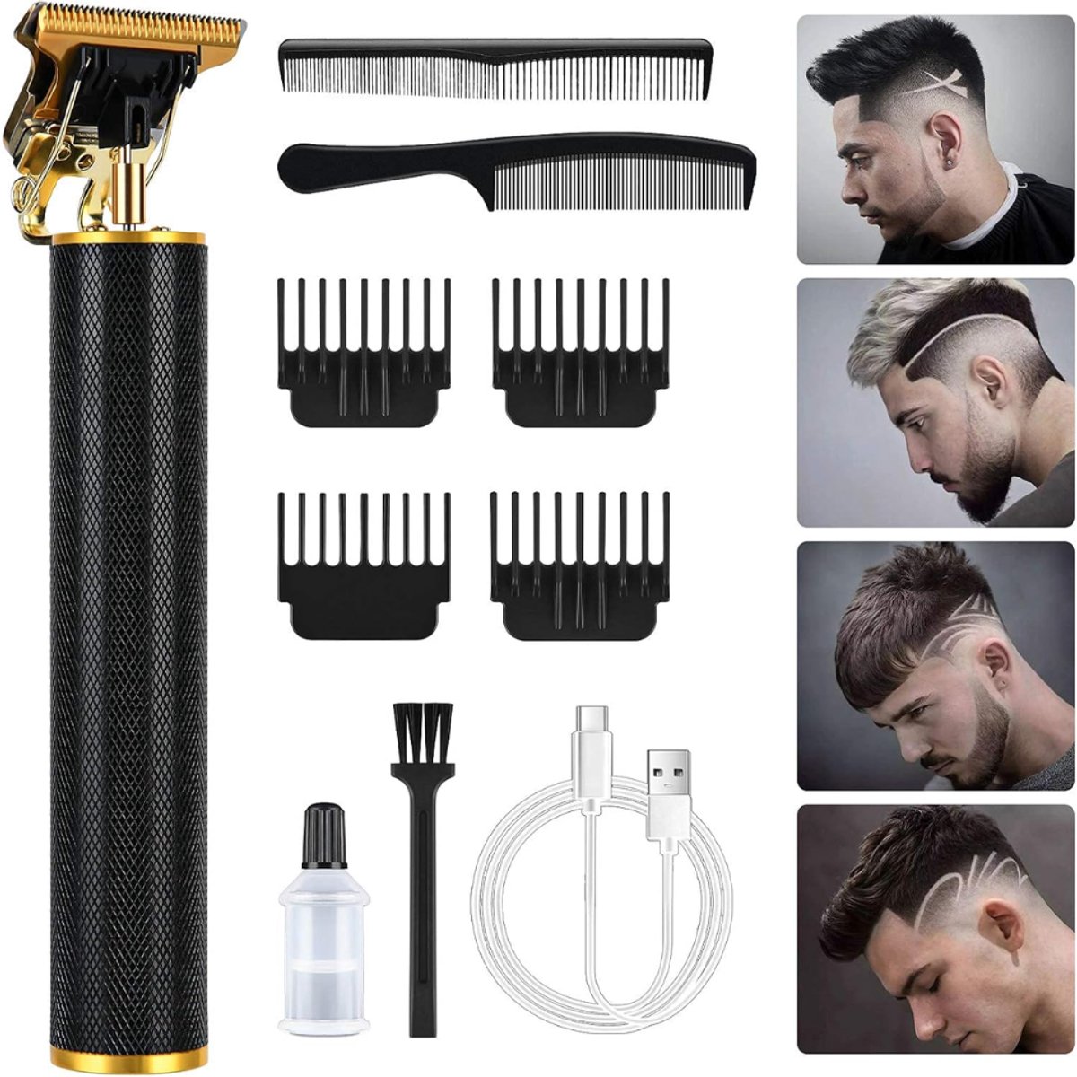 DYVNS® Tondeuse Mannen Hoofdhaar - Trimmer voor Hoofd en Baard - Professionele Kapper Tondeuse - Oplaadbaar - Stil