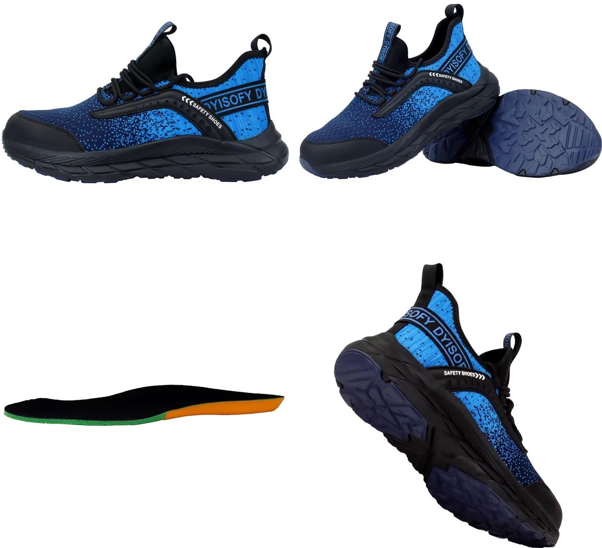 Veiligheidsschoenen Dames en Heren 38 - Blauw - Schokabsorberend - Ideaal voor werk - ShopVlot