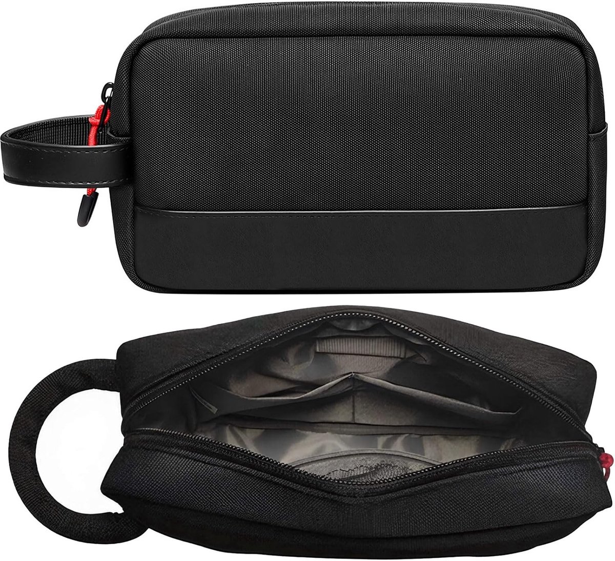 Draagbare elektronische organizer voor kabels en accessoires - digitale opbergtas voor powerbank, muis, oplader en oordopjes, zwart