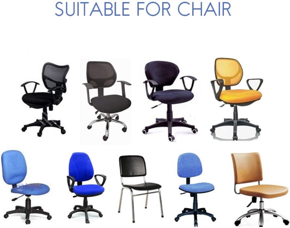 Stretchbare en Wasbare Stoelhoezen voor Kantoorstoelen - Universele Bescherming voor Draaisteunen en Kussens (Paars)