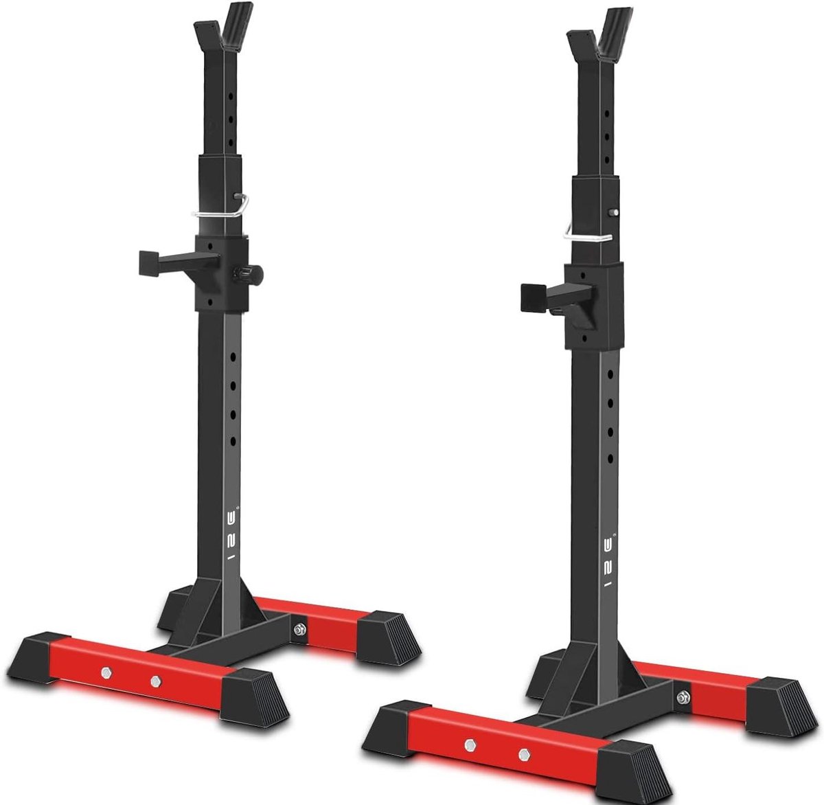 Squat Rack - Halterstandaard Kracht - Thuis Krachttraining - In Hoogte Verstelbaar - Max 200 kg - Zwart