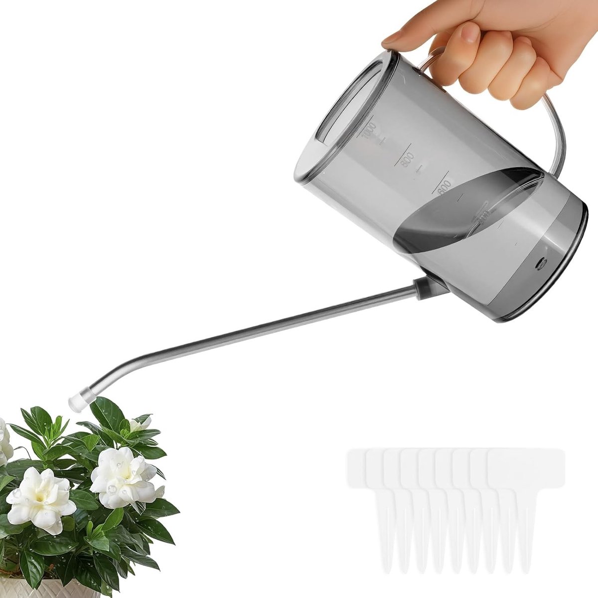 Gieter met Lange Tuit voor Binnenplanten, 1L Capaciteit, Ideaal voor Huishoudelijke Planten, Vetplanten en Bonsai Bloemen