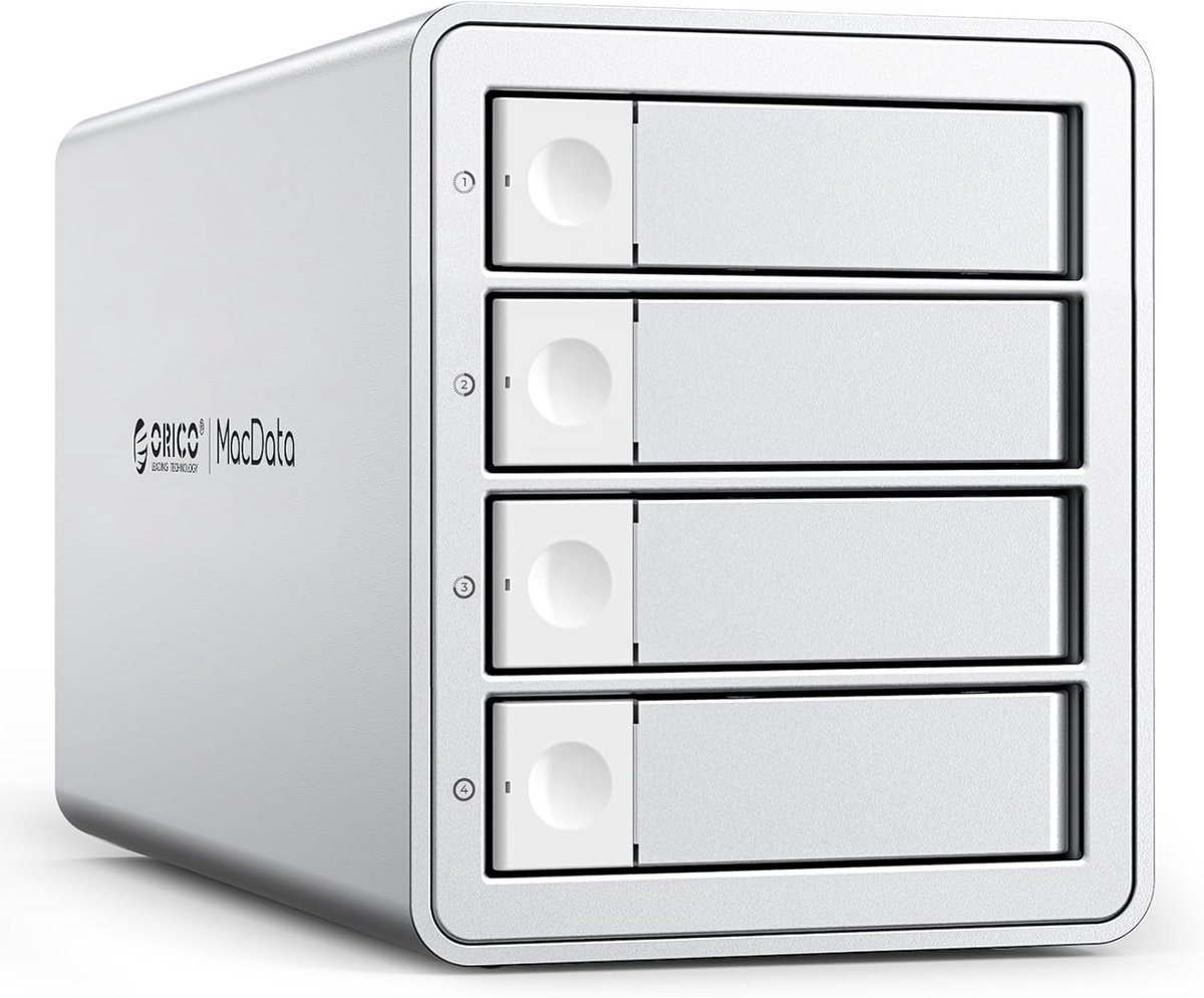 Externe behuizing voor 4Bay RAID harde schijven met USB 3.0 voor 2.5/3.5 inch SATA HDD/SSD tot 5x 22TB, ondersteunt RAID 0/1/3/5/10/JBOD/Clone/ClearMode