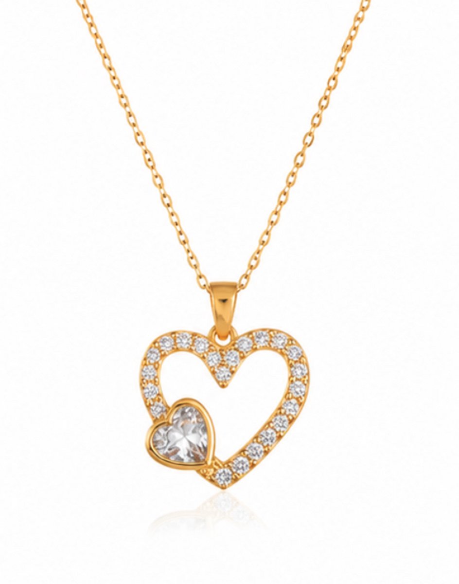 Luxe ketting - verguld - Stijlvolle ketting - Goudkleurig - Roestvrijstalen -Cadeau Voor Vrouwen- cadeau -Valentijn - Liefde - Verrassing