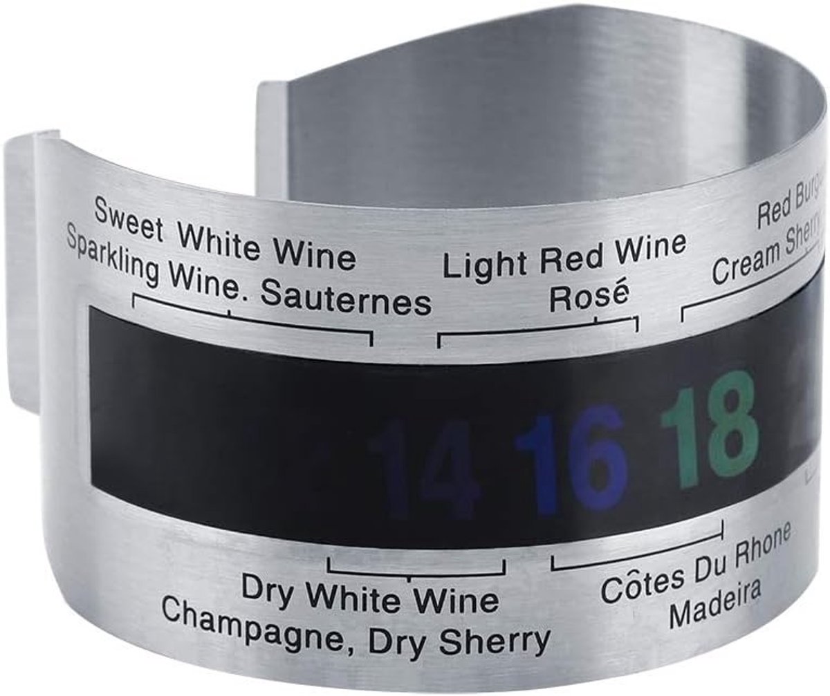 Digitale Wijnthermometer voor Rode Wijnen en Bier - Temperatuur Sensor voor Thuisbrouwen en Perfecte Serveertemperatuur