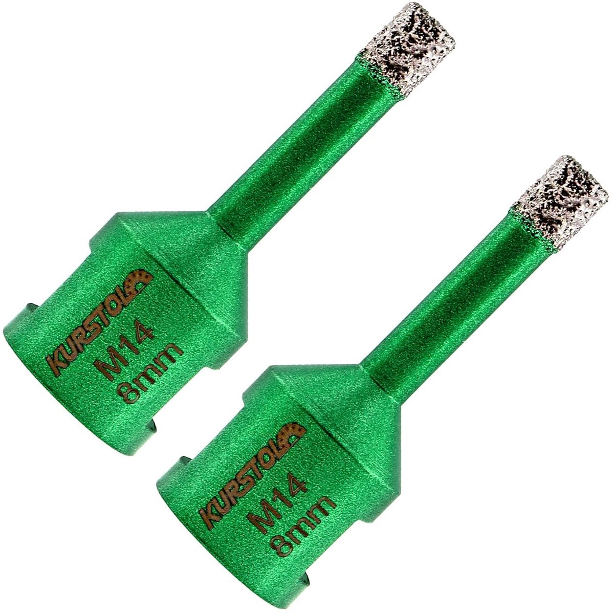 Diamond Core Boren - 2 stks 8mm met M14 draad Tegel Gatzagen voor Droog Boren Porselein Keramische Tegel Graniet Marmer Steen Vacuüm Gesoldeerde Diamant Boor