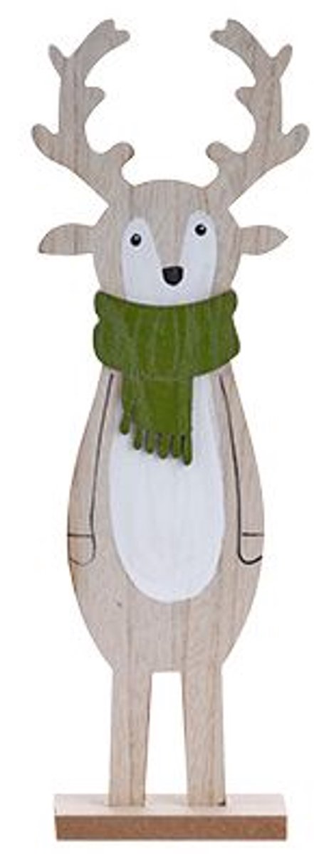 Hert Green Scarf Natuur 13x4,5xh38cm Hou T